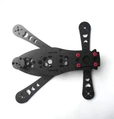 UAV FPV Drone Frame CNC Carbon Fiber Parts Cutomized OEM For Industrial Equipment