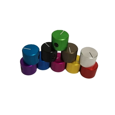 Knurled Aluminum CNC Turning Parts Custom Small Turned Parts Audio Knob