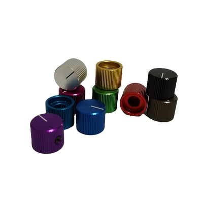 Knurled Aluminum CNC Turning Parts Custom Small Turned Parts Audio Knob