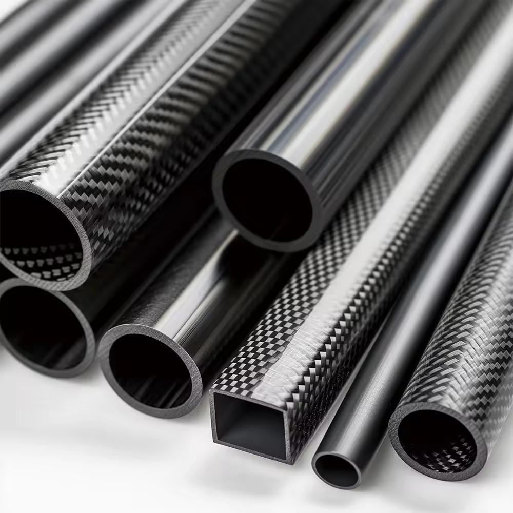 Chinese Factory Custom Shape 3K Carbon Fiber Tube,CNC Cutting Carbon Fiber Pole
