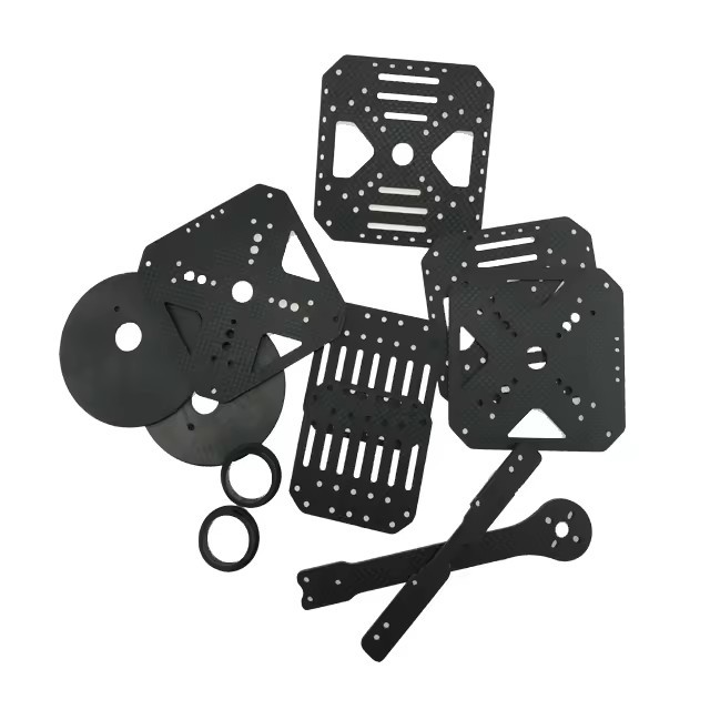 Custom OEM Precision CNC Machining Cutting Carbon Fiber Sheet For UAV/FPV/RC Drone Parts 2mm 3mm 4mm 5mm Carbon Fiber Sh